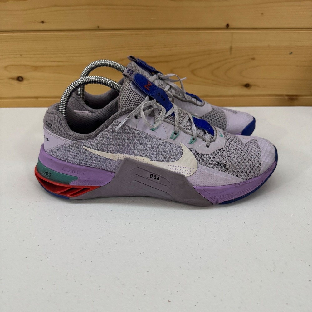 Nike‎ Metcon 7 Womens Training Shoes Lilac Grey Blue CZ8280-515 Size 9.5